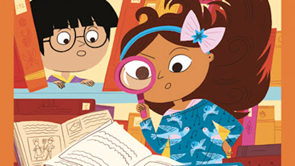 L’illustration montre la couverture du livre avec Maëlys et Lucien.