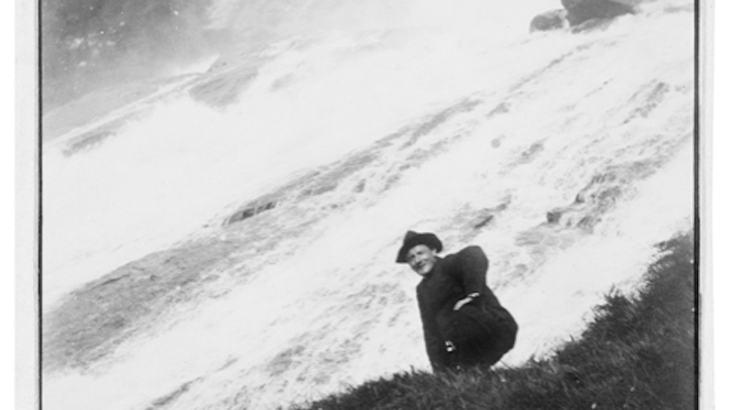 Heinrich Federer at the Toce Falls in Piemonte