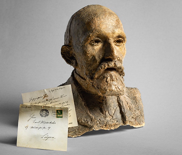 «Sie machten mir einen tiefen Eindruck»: Emil Wiederkehrs Porträt-Büste von Carl Spitteler. Foto: Simon Schmid, NB 