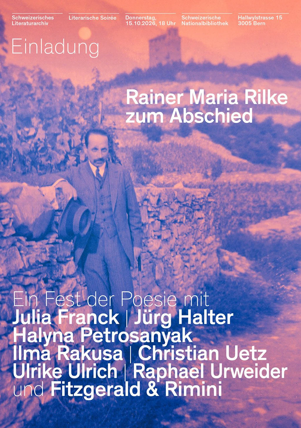 Plakat Rainer Maria Rilke zum Abschied