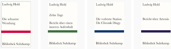4 Bände mit 5 unveröffentlichten Texten aus dem Nachlass Ludwig Hohl