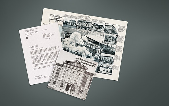 «Abbruchobjekte im Denkmaljahr 1975» und andere Dokumente aus dem Archiv Alfred A. Schmid (Foto: NB, Simon Schmid)