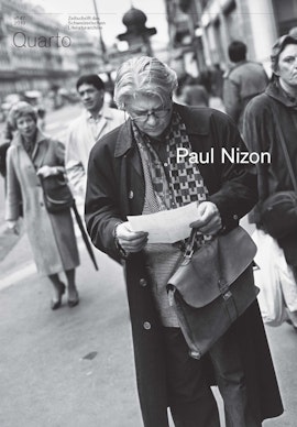 Foto von Paul Nizon in den Strassen von Paris mit Titel und Nummer des Heftes.
