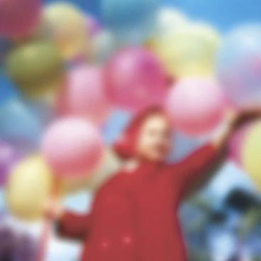 Girl with balloons