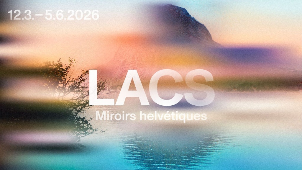 Un arrière-plan flou avec une montagne, un lac et une ville