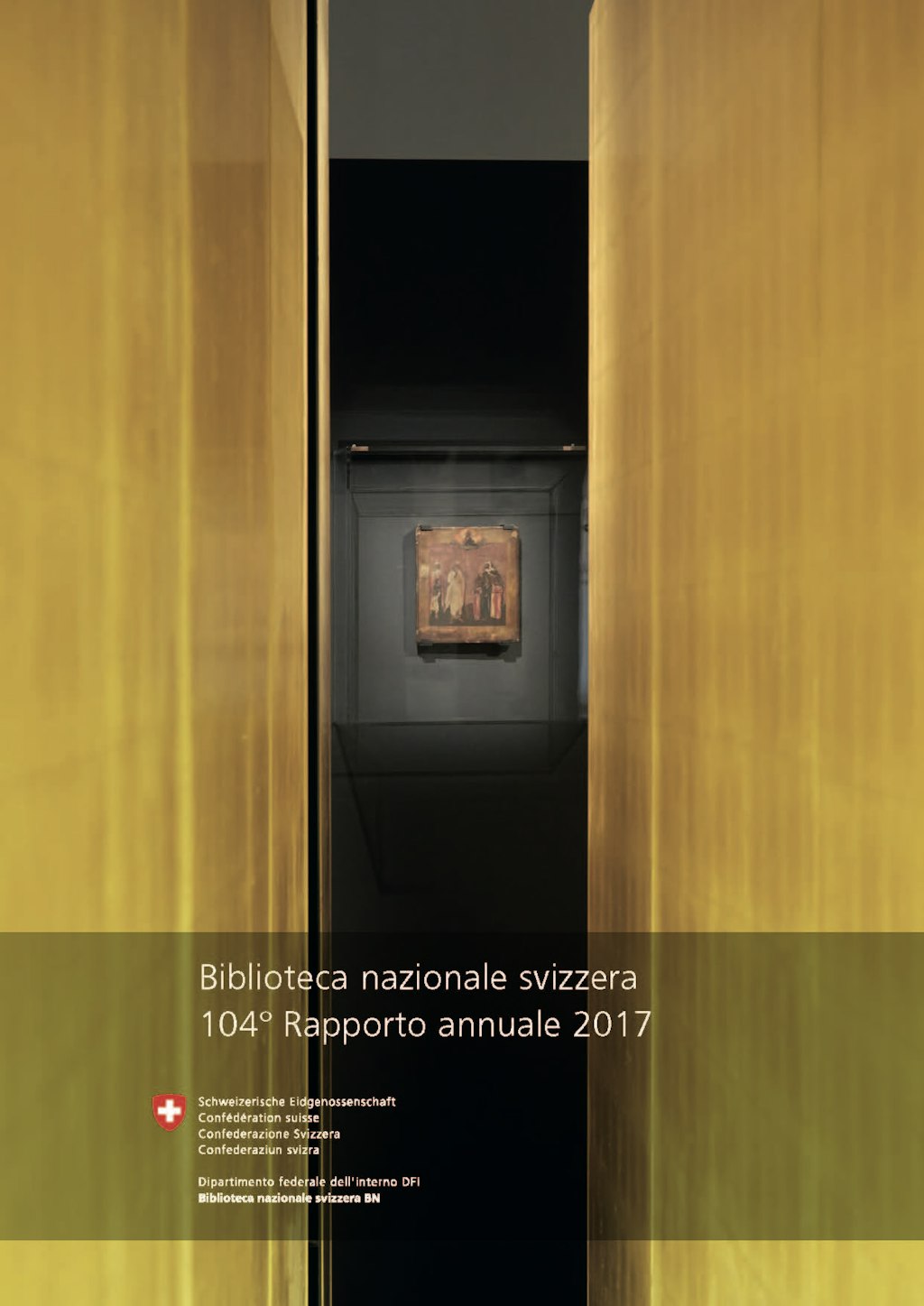 Sulla copertina del rapporto annuale 2017 della Biblioteca nazionale svizzera figura uno scorcio della mostra «Rilke e la Russia».
