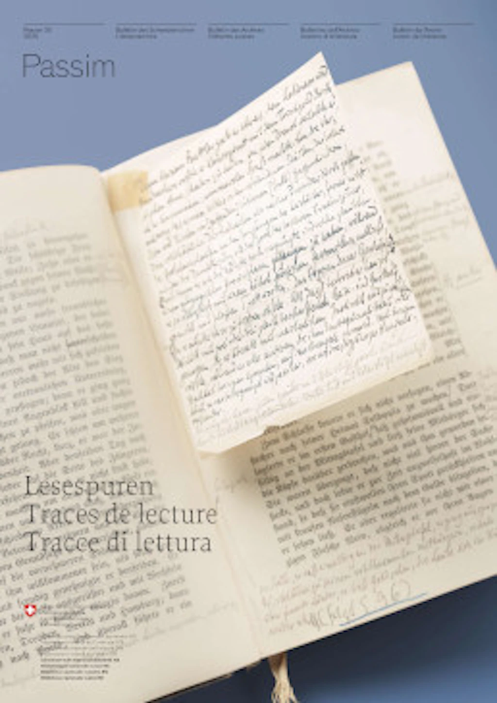 Copertina con foto di Flurin Bertschinger, Biblioteca nazionale svizzera